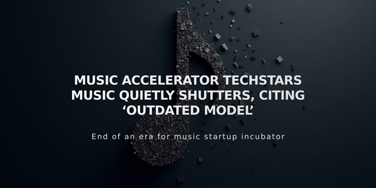 TechStars Music Accelerator Shuts Down, Aims to Broaden Investment Focus Beyond Music Tech