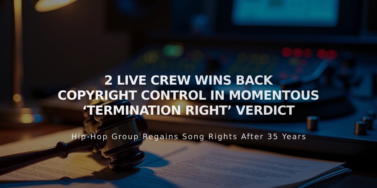 2 Live Crew Reclaims Music Rights in Historic Copyright Victory Against Lil Joe Records