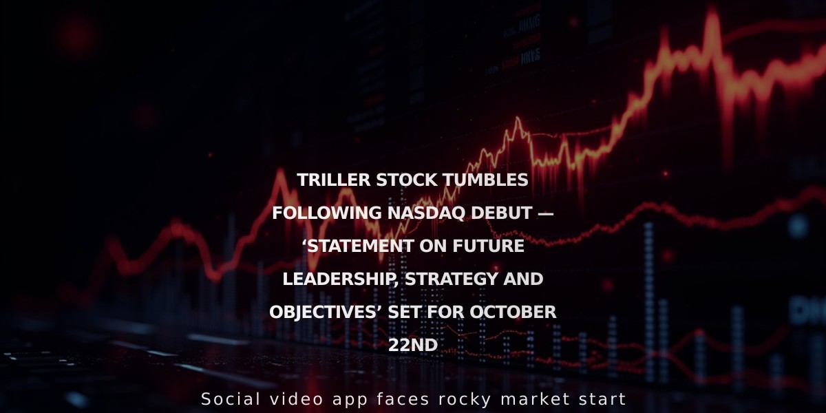 Triller Stock Plunges 23% in NASDAQ Debut, Leadership Strategy Update Coming October 22nd