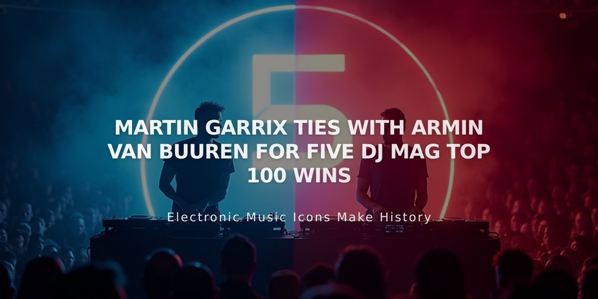 Martin Garrix Makes History, Equals Van Buuren's Record with Fifth DJ Mag Top 100 Win