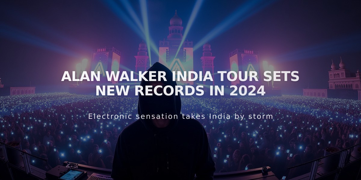 Alan Walker's India Tour Breaks EDM Records with 160,000 Fans Across 9 Cities