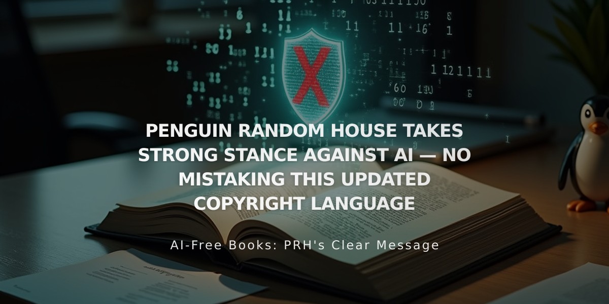 Penguin Random House Blocks AI Training With New Copyright Rules