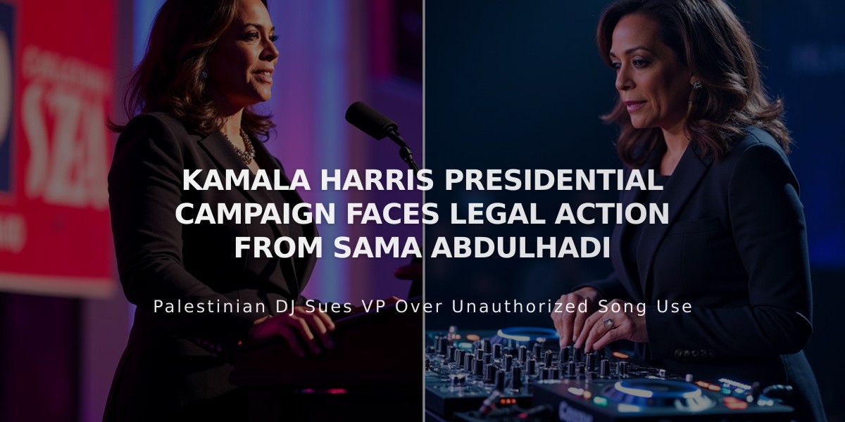 Palestinian DJ Sama Abdulhadi Sues Kamala Harris Campaign Over Unauthorized Image Use