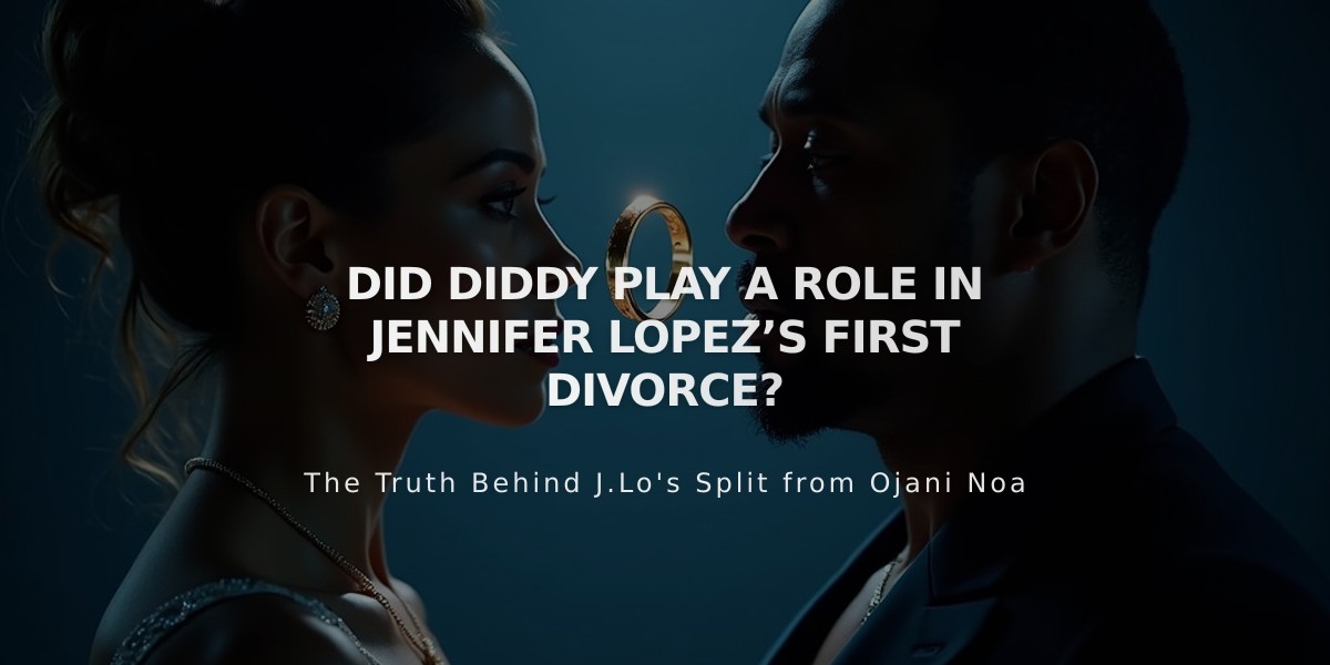 How Diddy Influenced Jennifer Lopez's First Marriage Breakdown, Ex-Husband Claims