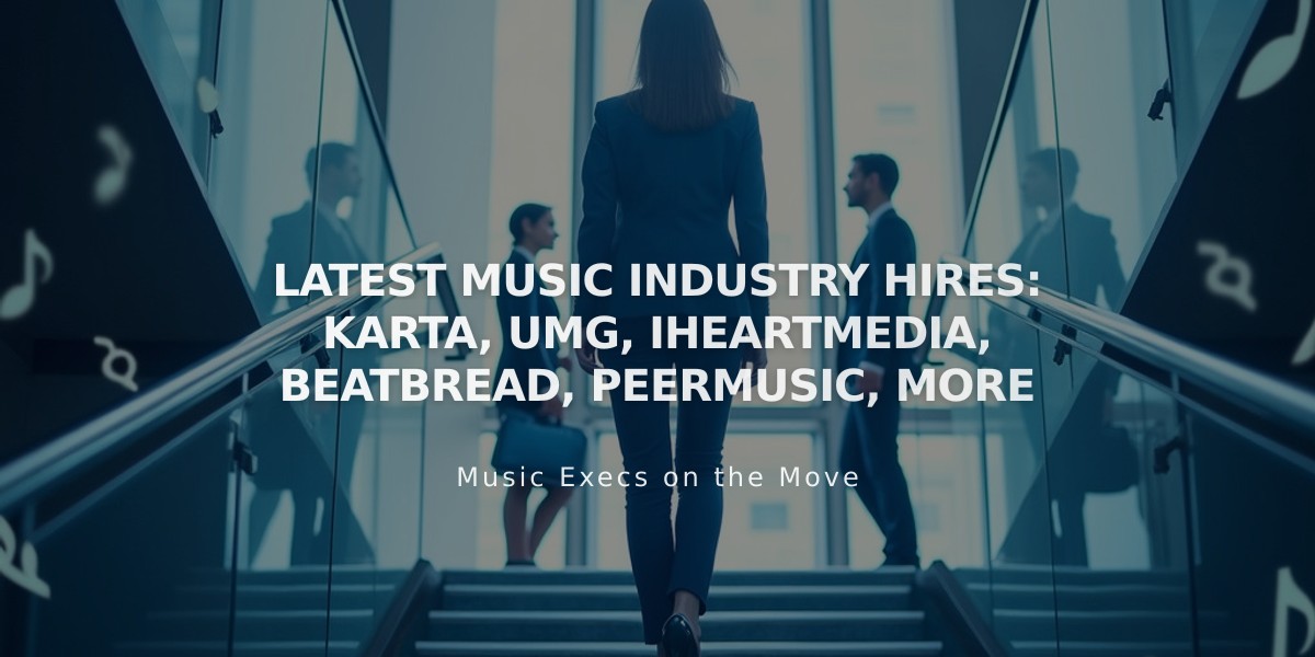 Major Music Companies Fill Key Executive Roles in 2024: Warner, UMG, BMG Lead Hiring Wave