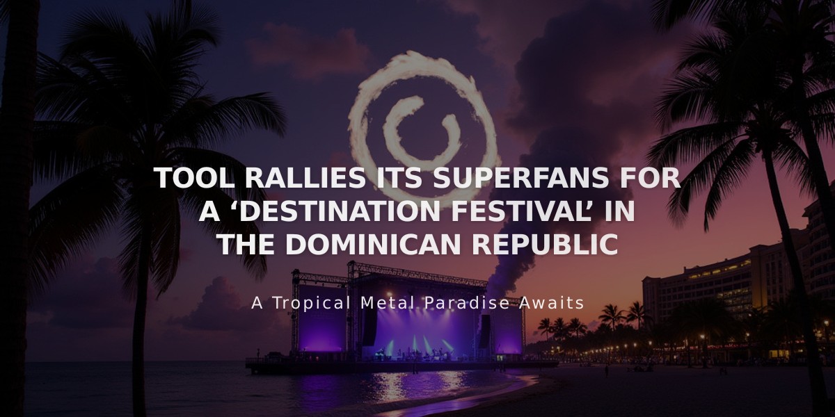 Tool Announces First Caribbean Festival with Primus, Mastodon in Dominican Republic