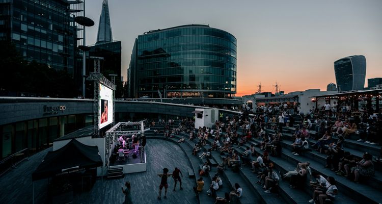 Festival crowd at outdoor venue