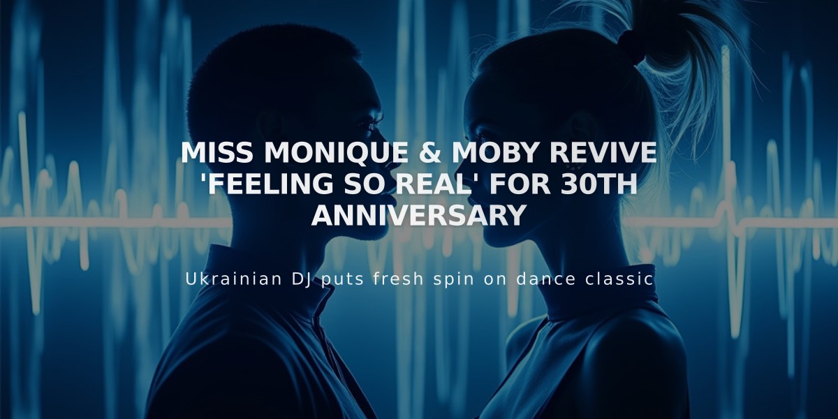 Miss Monique & Moby Revive 'Feeling So Real' for 30th Anniversary