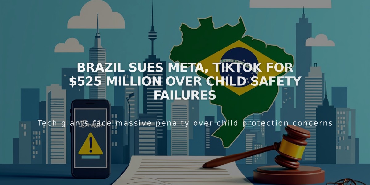 Brazil Sues Meta, TikTok for $525 Million Over Child Safety Failures