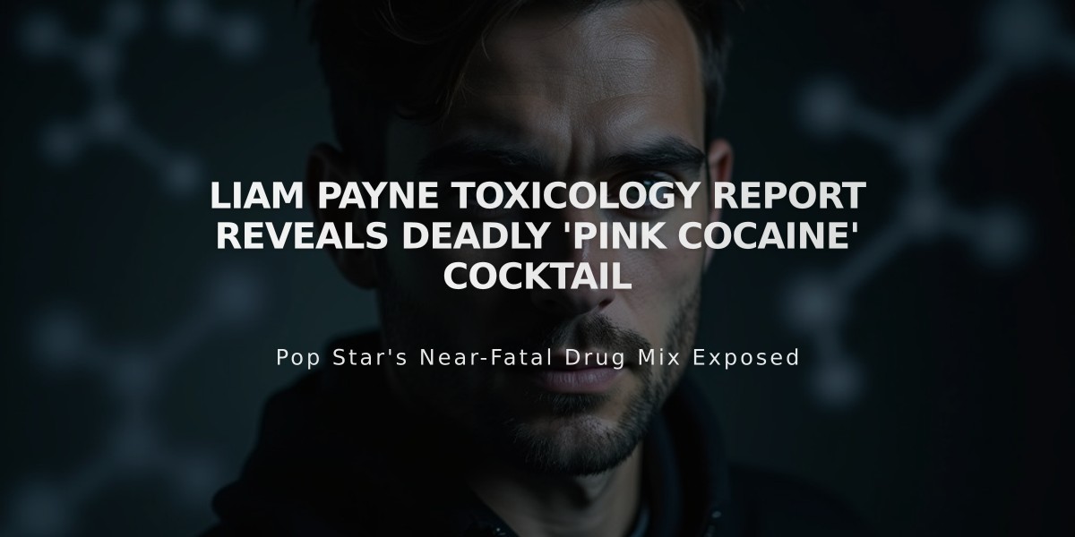 Liam Payne Toxicology Report Reveals Deadly 'Pink Cocaine' Cocktail