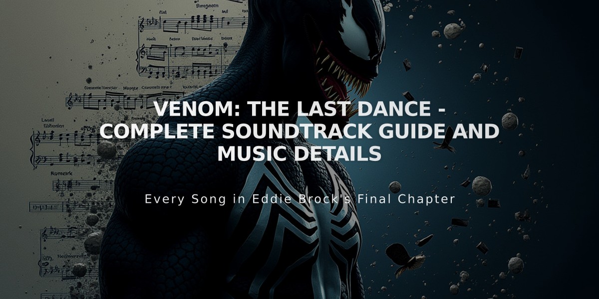 Venom: The Last Dance - Complete Soundtrack Guide and Music Details