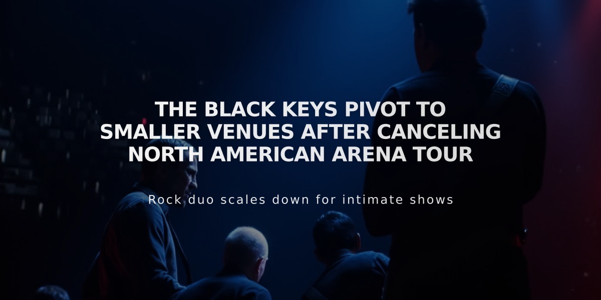 The Black Keys Pivot to Smaller Venues After Canceling North American Arena Tour