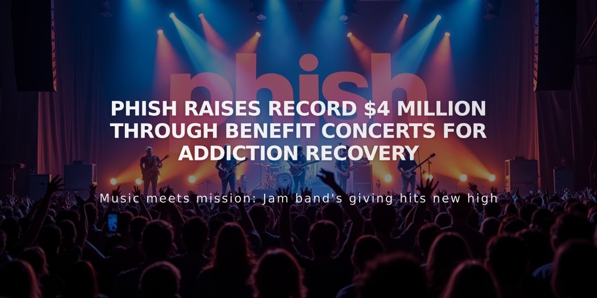 Phish Raises Record $4 Million Through Benefit Concerts for Addiction Recovery