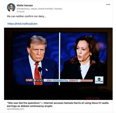 Kamala Harris and Trump side by side