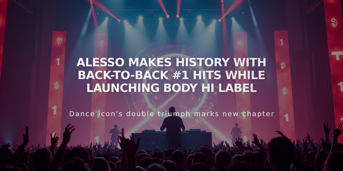 Alesso Makes History with Back-to-Back #1 Hits While Launching Body Hi Label