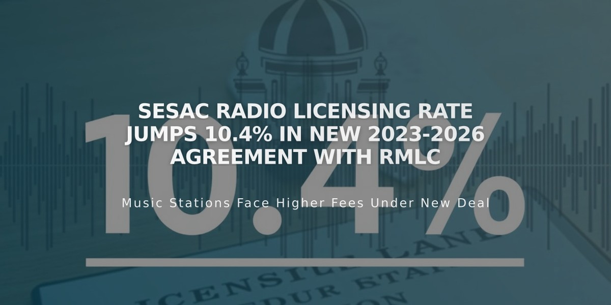 SESAC Radio Licensing Rate Jumps 10.4% in New 2023-2026 Agreement with RMLC