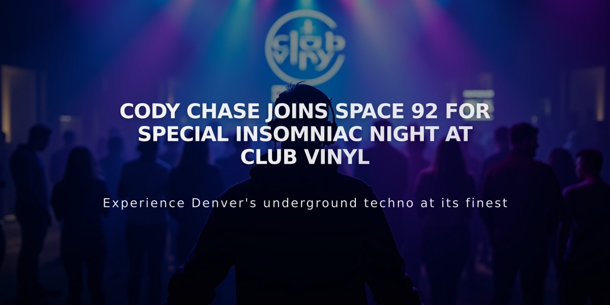 Cody Chase Joins Space 92 for Special Insomniac Night at Club Vinyl