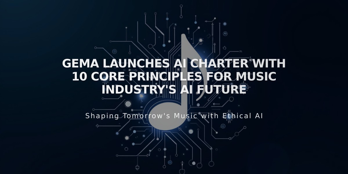 GEMA Launches AI Charter with 10 Core Principles for Music Industry's AI Future