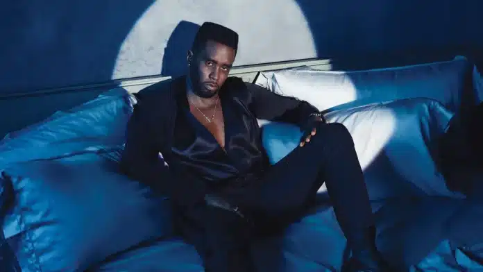 P Diddy sitting on couch