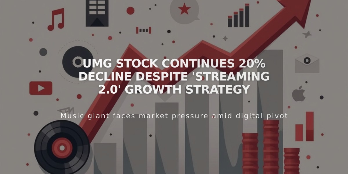 UMG Stock Continues 20% Decline Despite 'Streaming 2.0' Growth Strategy