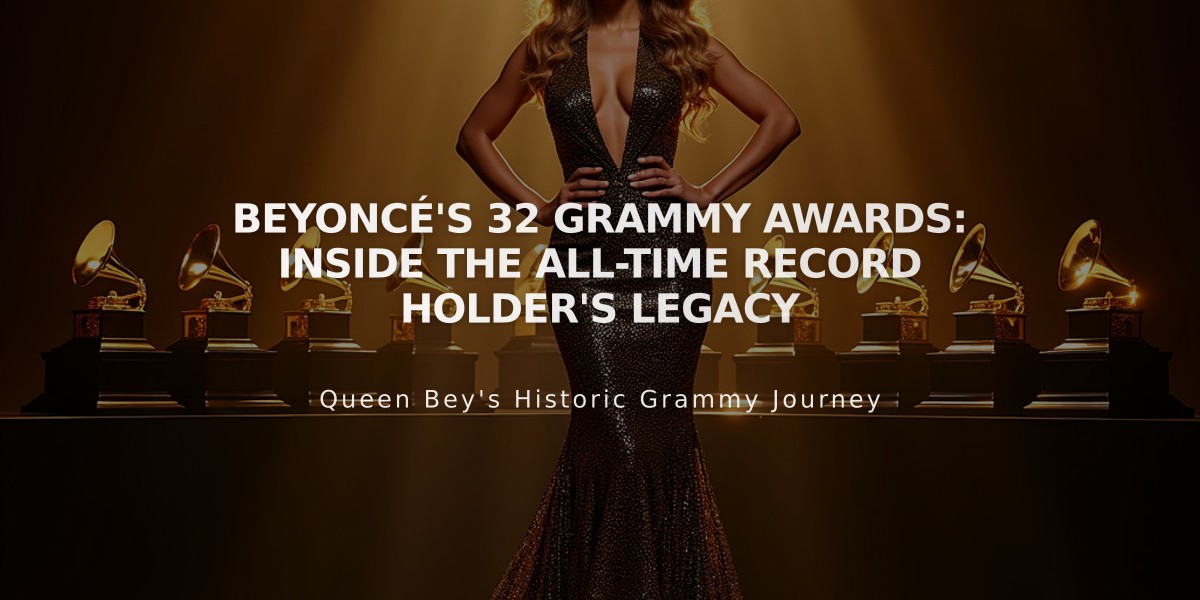 Beyoncé's 32 Grammy Awards: Inside the All-Time Record Holder's Legacy