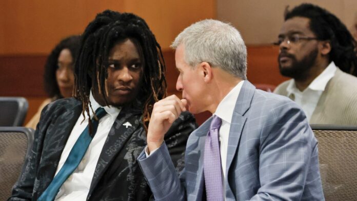 Young Thug during court trial