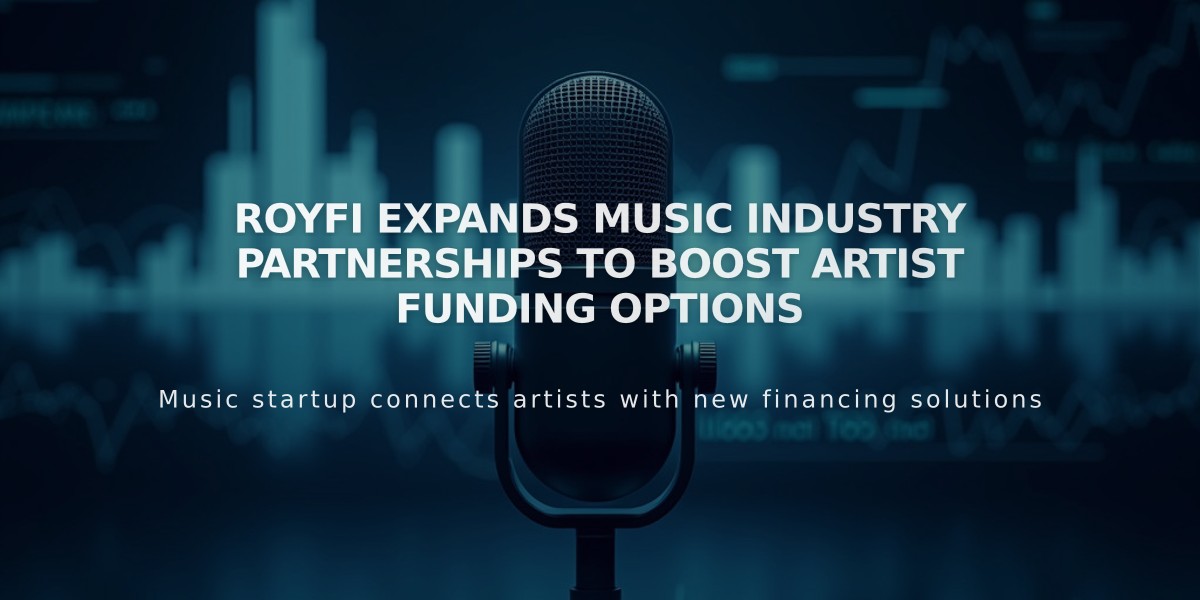 RoyFi Expands Music Industry Partnerships to Boost Artist Funding Options