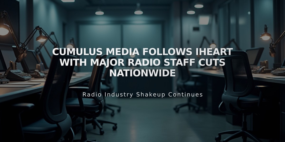 Cumulus Media Follows iHeart with Major Radio Staff Cuts Nationwide