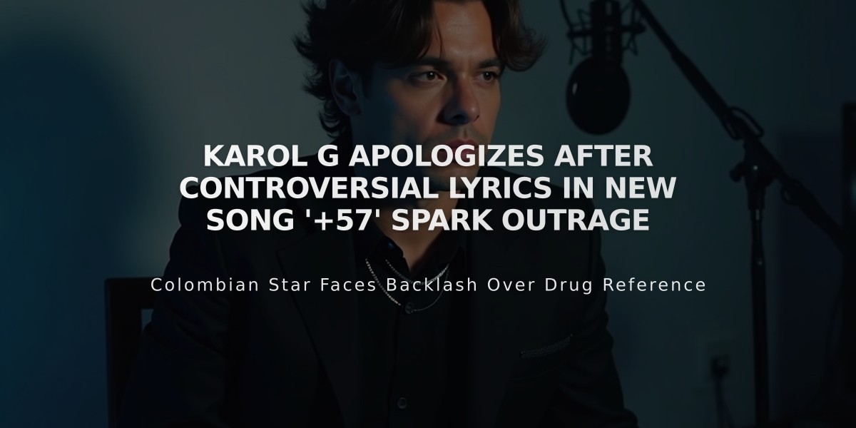 Karol G Apologizes After Controversial Lyrics in New Song '+57' Spark Outrage