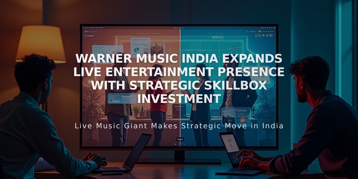 Warner Music India Expands Live Entertainment Presence with Strategic SkillBox Investment