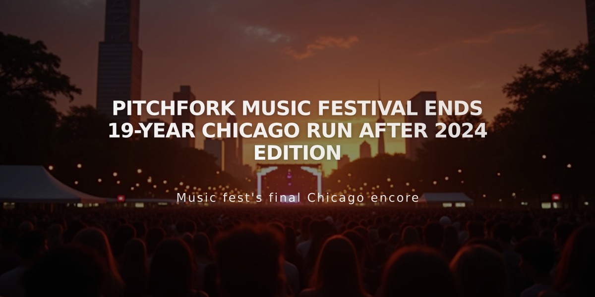 Pitchfork Music Festival Ends 19-Year Chicago Run After 2024 Edition