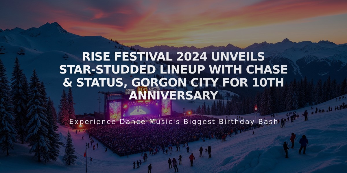 Rise Festival 2024 Unveils Star-Studded Lineup with Chase & Status, Gorgon City for 10th Anniversary