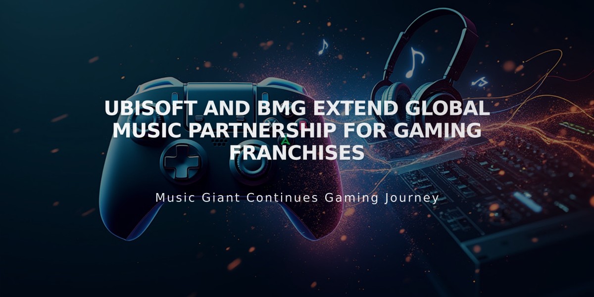 Ubisoft and BMG Extend Global Music Partnership for Gaming Franchises