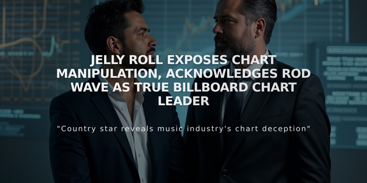 Jelly Roll Exposes Chart Manipulation, Acknowledges Rod Wave as True Billboard Chart Leader