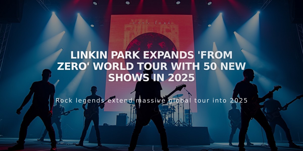 Linkin Park Expands 'From Zero' World Tour with 50 New Shows in 2025