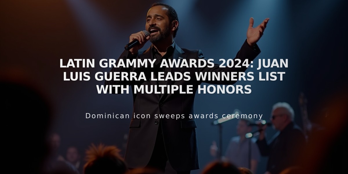 Latin Grammy Awards 2024: Juan Luis Guerra Leads Winners List with Multiple Honors