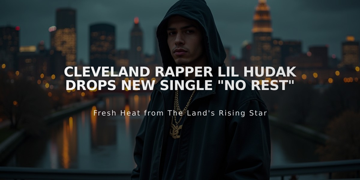 Cleveland Rapper Lil Hudak Drops New Single "No Rest"