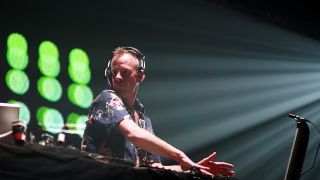 Fatboy Slim performing on stage