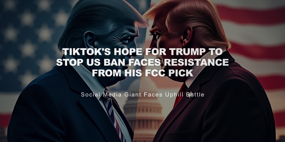 TikTok's Hope for Trump to Stop US Ban Faces Resistance from His FCC Pick