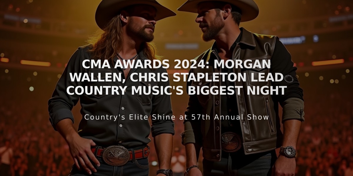 CMA Awards 2024: Morgan Wallen, Chris Stapleton Lead Country Music's Biggest Night