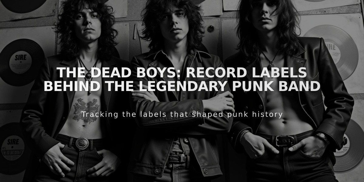 The Dead Boys: Record Labels Behind the Legendary Punk Band