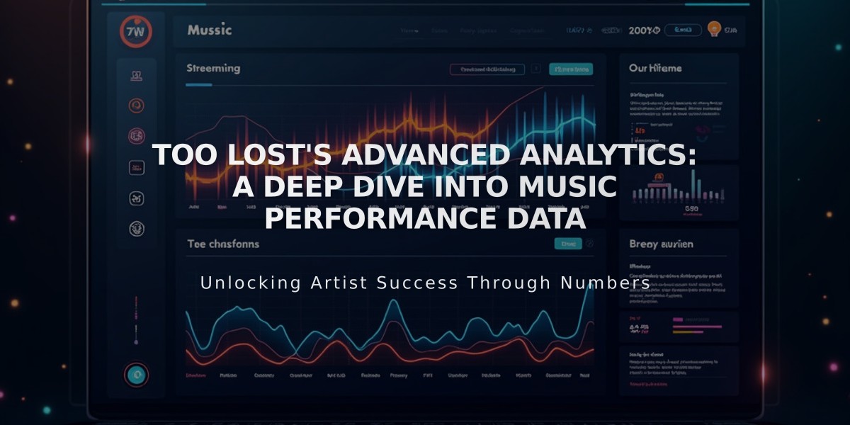 Too Lost's Advanced Analytics: A Deep Dive Into Music Performance Data