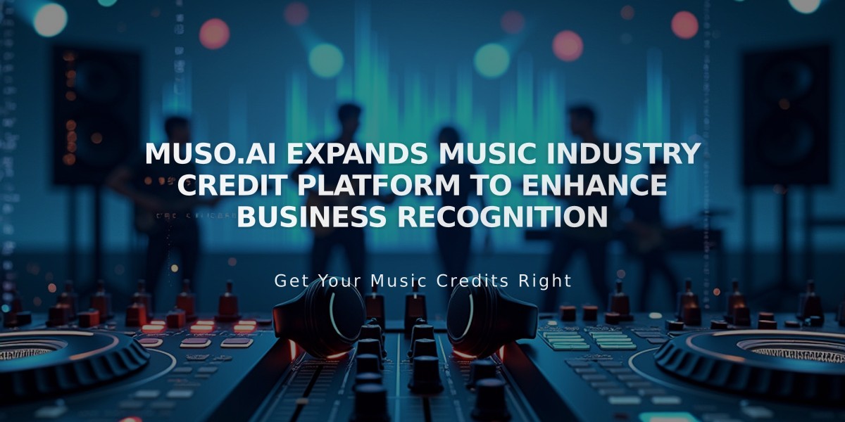 Muso.AI Expands Music Industry Credit Platform to Enhance Business Recognition