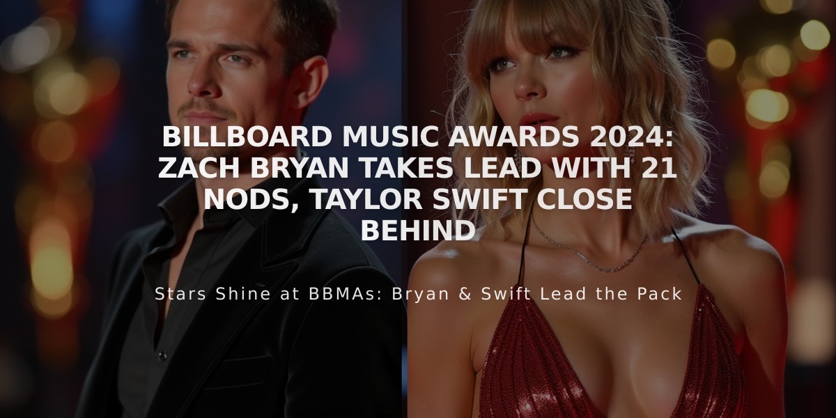 Billboard Music Awards 2024: Zach Bryan Takes Lead with 21 Nods, Taylor Swift Close Behind