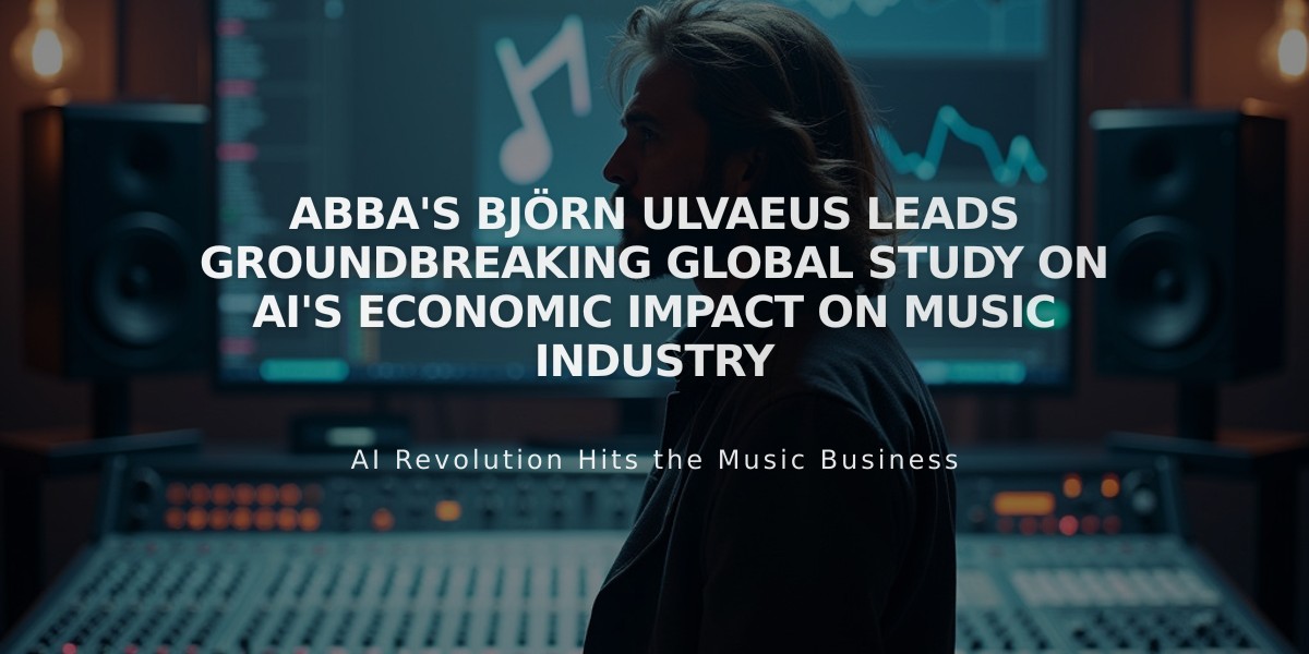 ABBA's Björn Ulvaeus Leads Groundbreaking Global Study on AI's Economic Impact on Music Industry