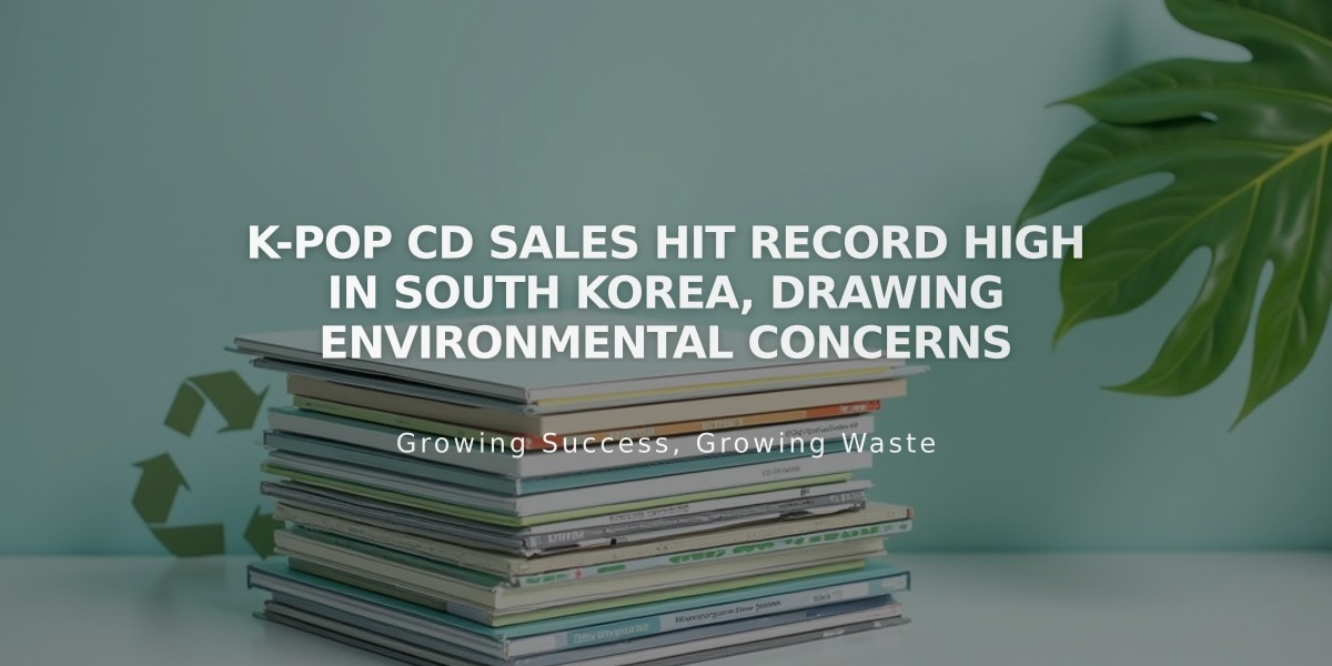 K-pop CD Sales Hit Record High in South Korea, Drawing Environmental Concerns