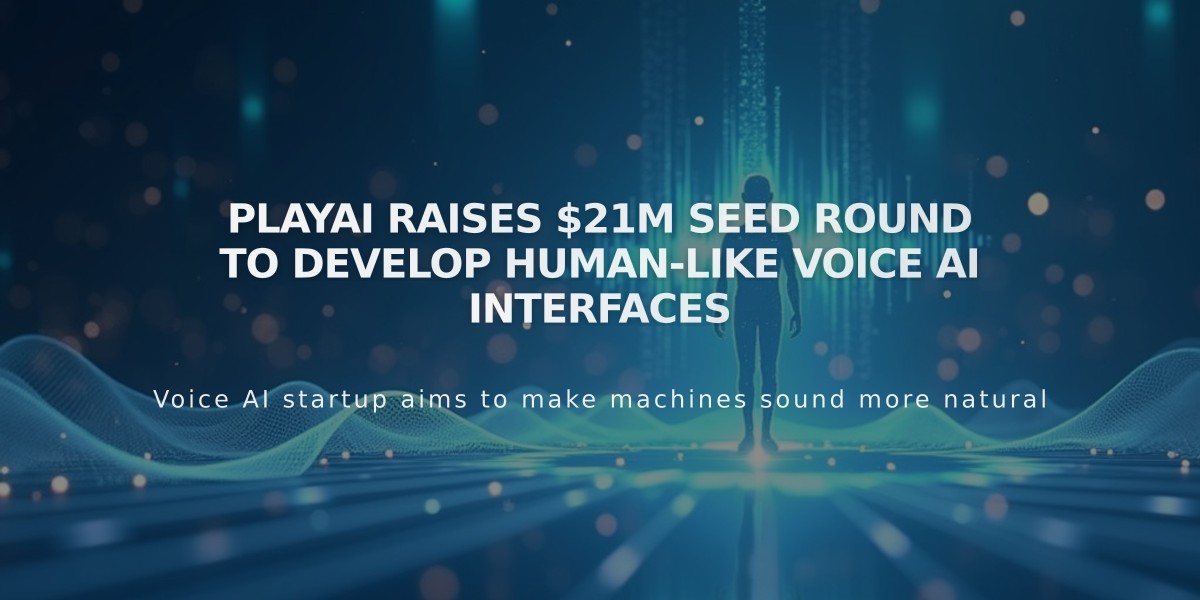 PlayAI Raises $21M Seed Round to Develop Human-Like Voice AI Interfaces