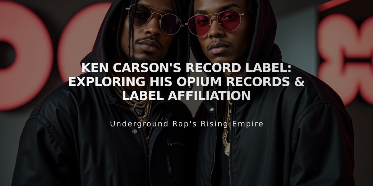 Ken Carson's Record Label: Exploring His Opium Records & Label Affiliation