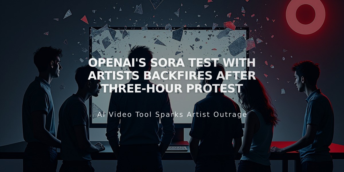 OpenAI's Sora Test With Artists Backfires After Three-Hour Protest