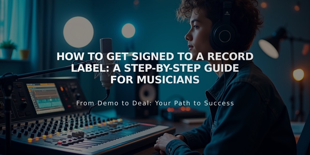 How to Get Signed to a Record Label: A Step-by-Step Guide for Musicians